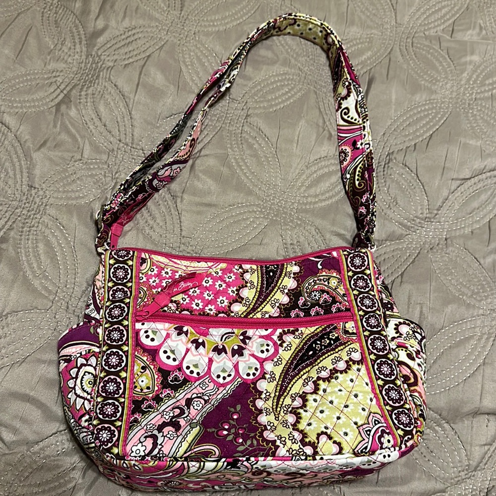 Vera Bradley On the Go Crossbody in Very Berry Paisley